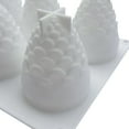 ITSELFER 8 Cavity Pine Cone Shaped Silicone Mold Baking Tools for Cakes Mousse Ice Cream