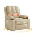 thumbnail image 1 of Garvee 22 inch Width Power Rocker Recline, 360° Rocker Swivel Recliner, Heat and Massage, Beige, 1 of 8