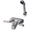 thumbnail image 1 of Builders Shoppe 3210BN/4120BN RV/Motorhome Replacement Non-Metallic Two Handle Tub Faucet Valve Diverter with Matching Hand Held Shower Set Brushed Nickel Finish, 1 of 6