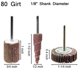 thumbnail image 2 of SACKORANGE 30 PCS Lijadora abrasiva de rueda de aleta 80 Grano 1/8 "Diámetro del vástago Forma de cono Papel de lija abrasivo Aleta Rueda de lijado Cabezal de molienda Herramienta rotativa para pulir, 2 of 5