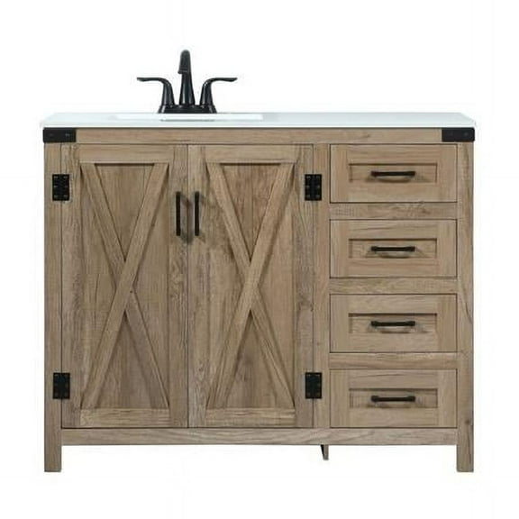 42 in. Grant Single Bathroom Vanity, Natural Oak