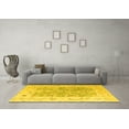 thumbnail image 3 of Ahgly Company Indoor Round Oriental Yellow Traditional Area Rugs, 6' Round, 3 of 4