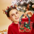 thumbnail image 5 of Christmas Weave Basket, Christmas Storage Basket and Organizer, Christmas Scarf Reindeer Vegetable Basket, for Storing Miscellaneous Items, Cosmetics, 7.87x5.5x4.3 inch, 5 of 7
