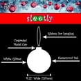 thumbnail image 6 of SLEETLY 4-Pack Large White Christmas Ball Ornaments – Big 4.72” Shatterproof Glitter Snowball Decorations for Holiday Xmas Tree Decor, 6 of 7