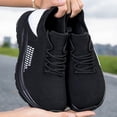thumbnail image 7 of Domzle Women's Walking Shoes Lightweight Breathable Running Tennis Shoes Non Slip Athletic Fashion Sneakers Mesh Workout Casual Sports Black 37, 7 of 7