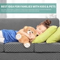 thumbnail image 3 of Latest Checkered 4 Pieces Couch Covers for 3 Cushion Couch Extra Large High Stretch Thickened Sofa Cover for Dogs Pets Anti Slip Furniture Protector Sofa Slipcovers (X Large, Dark Gray Checkered), 3 of 7