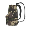 thumbnail image 2 of Mochila Jbofyee con estampado de camuflaje para hombre y mujer, color verde, 2 of 9
