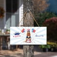 thumbnail image 3 of Happy 4th of July Patriotic Bloodhound Marching Band Uniform Balloons Fireworks Landscape Wood Sign Dog Lover Hanging Wall Home Decor - 13009, 3 of 5