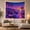 Coastal Drive, variant on Neon Watercraft Over Reflective City Waters, Serene Digital Art for Cityscape Fans, Neon Skyline Decor, Housewarming Gift, Tapestry Wall Hanging for Bedroom and Studio