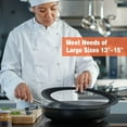 thumbnail image 4 of 13-14-15 in Universal Lid for Oversized Pots, Pans and Skillets, Extra Large Pot Lid Tempered Glass Lid with Heat-Resistant Silicone Edge, Cookware Lids, Replacement Frying Pan Cover, Black, 4 of 7