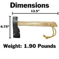 thumbnail image 4 of Shingling Roofing Hatchet with Milled Striking Face, Three-Position Exposure Gauge for , Nail Slot, and Hickory Wood Handle, 4 of 4