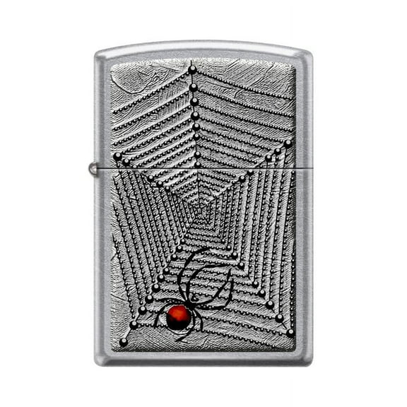 Zippo Lighter-Spiderweb Street Chrome Windproof Lighter #Z5401