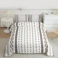 thumbnail image 2 of Homewish Retro Boho Geometric Bedding Comforter Set,Vintage Bohemian Aztec Twin Comforter Sets,White Brown Bedding Set For Adults,Luxury Bedroom Decor Reversible,2 Pieces, 2 of 8