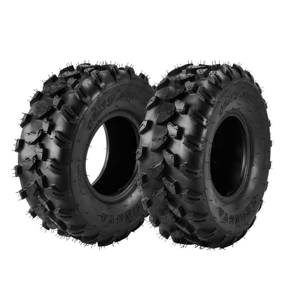 2pcs 19×7-8 ATV Tires 4 PR Heavy Duty ATV UTV All Terrain Fit For Rough Terrain, Pattern Z-124, Tubeless Rubber Front