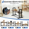thumbnail image 2 of Mewoofun Raised Dog Bowl for Large Medium Size Dogs 4 Height Adjustable - Sturdy Wooden Raised Dog Bowls with 2x1200ml Stainless Steel Bowls, XL, 2 of 7
