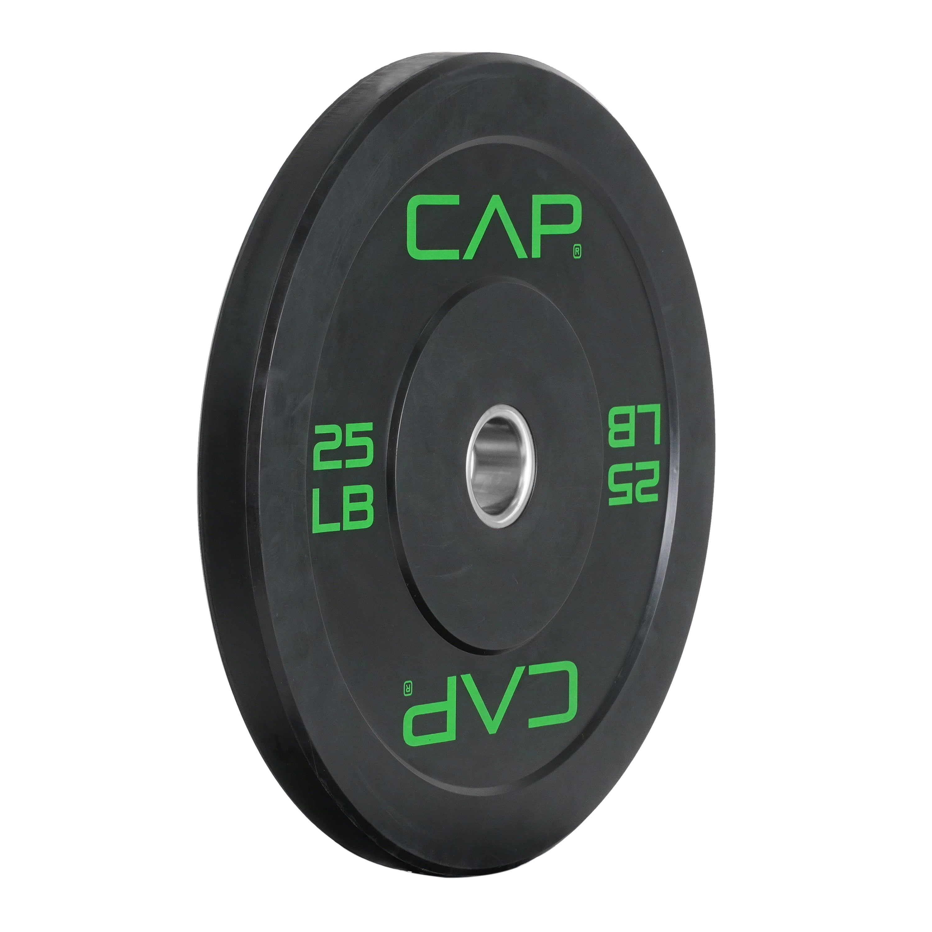 CAP 25 lb 2-Inch Olympic Bumper Weight Plates with Screened Logo, Single