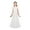 White, variant on Manyakai Kids Girls Floral Lace Chiffon Sleeveless Bridesmaid Wedding Party Maxi Flower Girl Dress Black 12