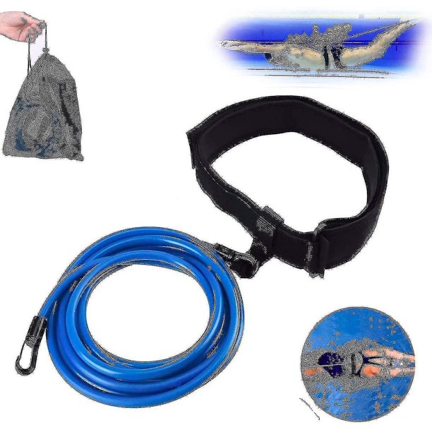 Cinturón Natación Piscina Niños/Adultos | Cinturón de natación ajustable, cinturón de resistencia a la natación, cinturón de entrenador de nado, sin sistema contracorriente para piscina, Resista