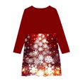 thumbnail image 4 of FamilyThread Girls Christmas Dress Long Sleeve Dress for Girls Swing Twirly Skater Dresses Tree Print Casual A Line Dresses For 4-12Y, 4 of 5