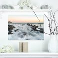 thumbnail image 1 of Waves Hitting Beach at Sunrise Atlantic - Seashore Canvas Art Print, 1 of 3