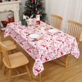 thumbnail image 1 of Christmas Decoration Rectangle Tablecloth Xmas Snowflake Print Tablecloth WinterTable Cover Holiday Fabric Christmas Table Cloth for Dining Table Kitchen, White, 60 x 84 Inch, 1 of 9