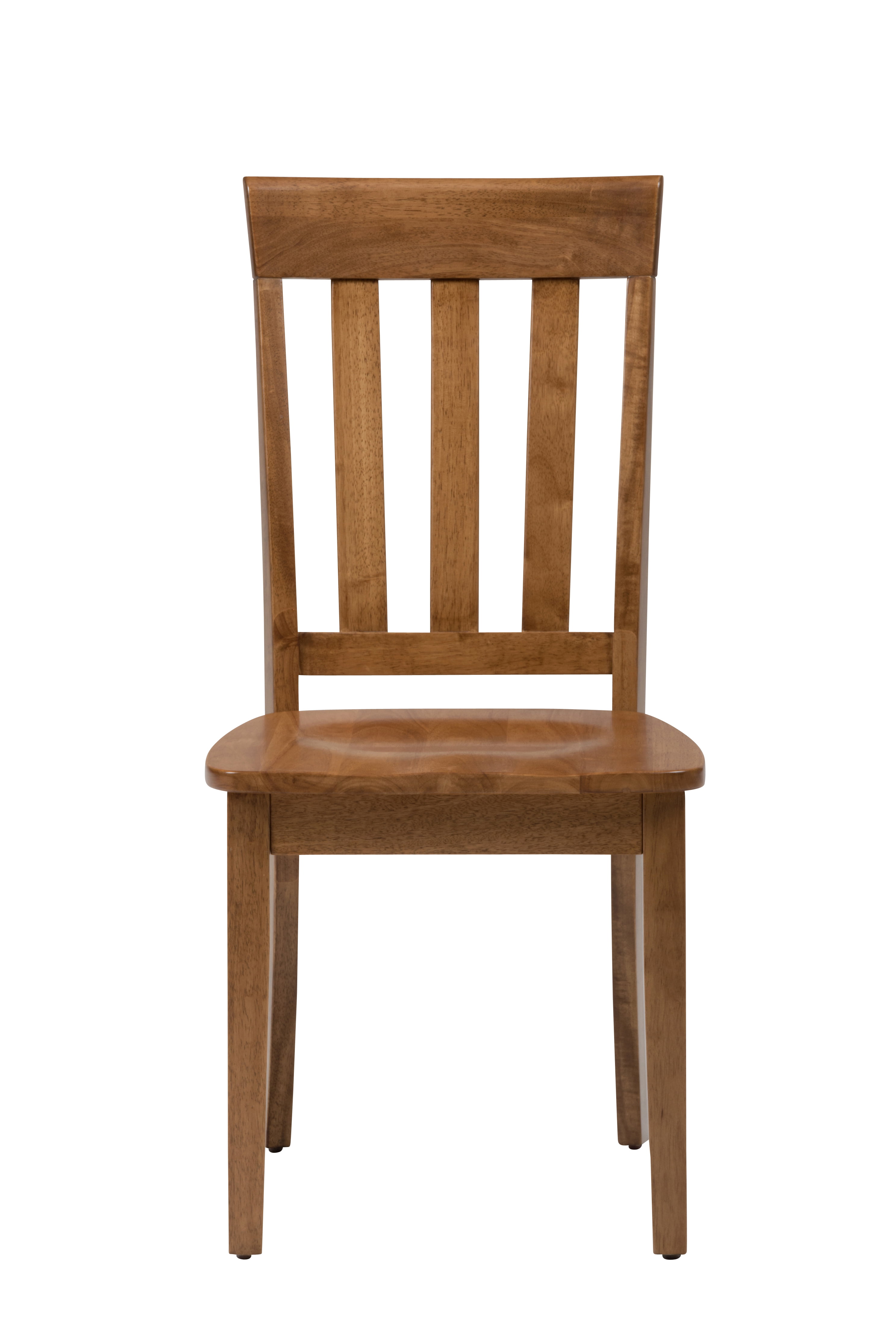 Wooden Slat Back Chair with Straight Feet, Set of 2, Honey ...