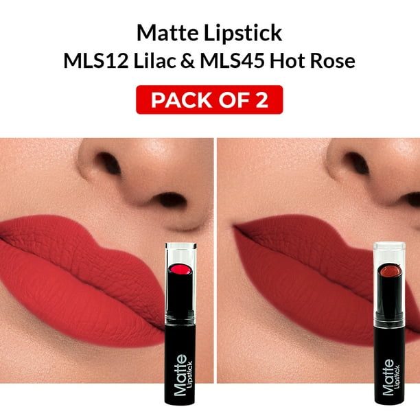 Afrika Niet verwacht converteerbaar Ebo Matte Finish Lipstick Waterproof Long Lasting Mls100 Peach & Mls26 Dark  Pink (Pack Of 2 ) - Walmart.com