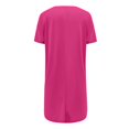 thumbnail image 5 of DENGDENG Womens Plus Size Tunic Tops 2025 Dressy V Neck Short Sleeve Long Shirts To Wear with Leggings Summer Casual T-Shirts Boho Flowy Blouses Hot Pink M, 5 of 6