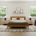 thumbnail image 3 of AFI Aria Queen Modern Solid Wood Low Profile Platform Bed, Light Toffee, 3 of 14