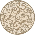 thumbnail image 2 of 1845-0034-IVORY Pisa Round Ivory Contemporary Turkey Area Rug, 5 ft. 3 in., 2 of 2