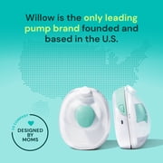 Willow Go Wearable Cord Free Double Electric Breast Pump, Clear