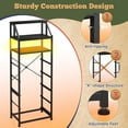 thumbnail image 5 of Black Tall Dresser for Bedroom Dresser with LED Lights Tall Fabric Dresser with Open Wood Shelf,Tall Dresser of Metal Frame, 5 of 9