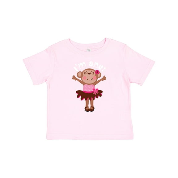 Inktastic Monkey 1st Birthday 1 Year Old Girl Girls Baby T-Shirt