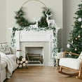 thumbnail image 4 of Artificial Norfolk Pine Garland Christmas Decoration 5.9 Ft,Christmas Winter Snow Garland for Fireplace Stairs Cabinet Home Table Outdoor Snow Style Decoration, 4 of 9
