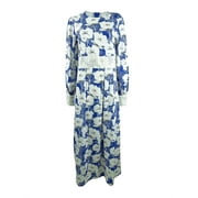 Verona Collection Women's Carina Printed Maxi Dress (S, Royal Blue)