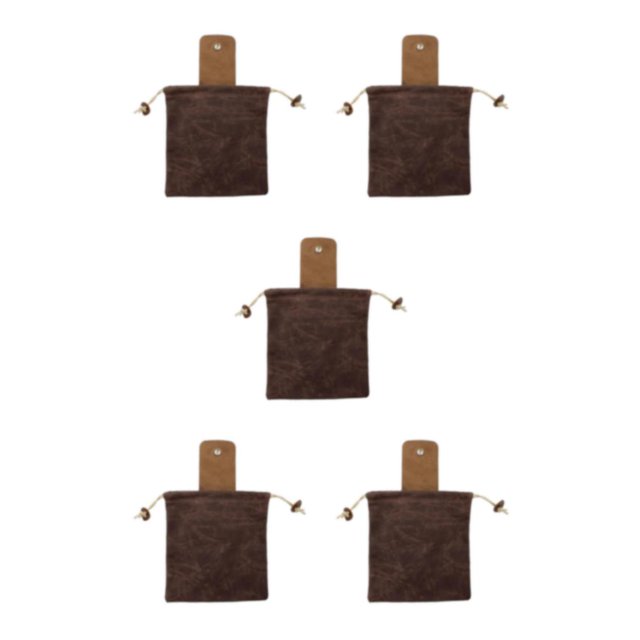 Ruiboury Foldable High Performance Tools Bag Waterproof And Durable Outdoor Excursions Reusable Versatile coffee 5Set