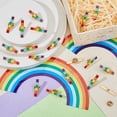 thumbnail image 4 of 20Pcs Pride Rainbow Color Rectangle Enamel Pins Alloy Brooches for Clothes Backpack Colorful 34x6mm, 4 of 6