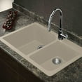 thumbnail image 3 of Transolid RTDO3322-16 Radius 330625-in x 220625-in x 95 Granite 1-34 Offset Double Drop-in Kitchen Sink with 1 Pre-Drilled Faucet Hole Cafe Latte, 3 of 5