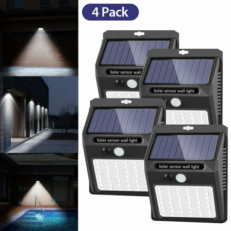 

Solar Lights Outdoor 25 LED Solar Motion Sensor Security Lights IP65 Waterproof Wall Xmas Decor Light for Outdoor Garden Patio Yard Deck Garage Driveway Fence 4 Pack