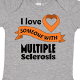 thumbnail image 4 of Inktastic I Love Someone with Multiple Sclerosis Orange Heart Ribbon Boys or Girls Baby Bodysuit, 4 of 5