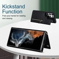 thumbnail image 4 of Crossbody Wallet Case for Samsung Galaxy S24 Ultra with RFID Blocking Card Slot Holder, Magnetic Flip Folio Purse Case, Premium PU Leather Zipper Handbag with Detachable Lanyard Strap, Black, 4 of 10