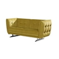 thumbnail image 1 of US Pride Furniture Lucas Modern Contemporary Button Tufted Fabric Upholstered Loveseat, Yellow, S5045-L, 1 of 4