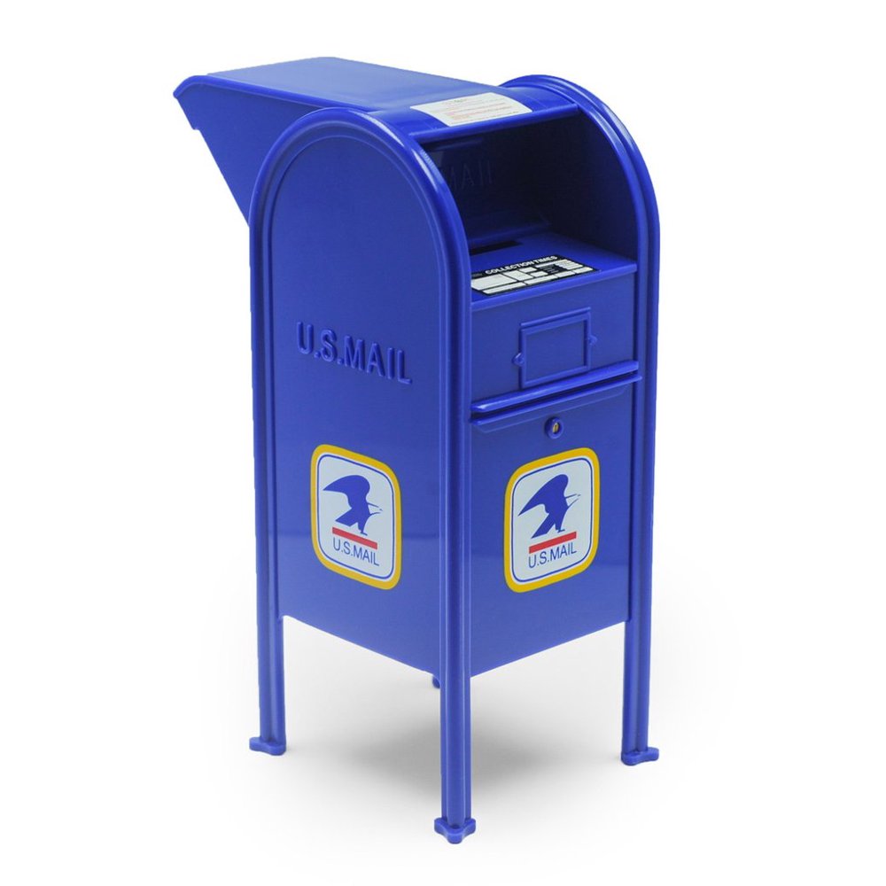 USPS Postal Service Vintage Dropbox with Snorkel Officially Licensed Toy Replica Coin Piggy Bank