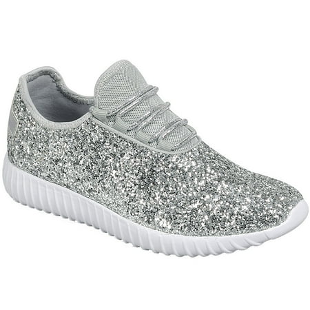 

Forever Link Remy Women Sequin Lightweight Glitter Sneakers Cross Training Shoes