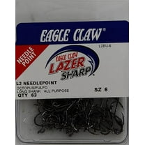 Lazer Sharp L2BUH-6 Octopus Hook, Black, Size 6