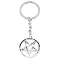 thumbnail image 1 of Pentáculo de 2 piezas Pentacle Camiseta de cinco puntas Caqueta de llave de bricolaje Bolsa colgante de colgantes Pentagram Keyring, 1 of 6