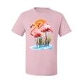 thumbnail image 2 of Wild Bobby, Flamingo Love Print, Animal Lover, Men Graphic Tee, Light Pink, Large, 2 of 4