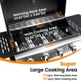 thumbnail image 4 of Segmart 4 Burner BBQ Propane Gas Grill, Stainless Steel 40,000 BTU Patio Garden Barbecue Grill with Folding Side Tables, Hanging Basket & Thermometer, Perfect for Camping, Outdoor Cooking, 4 of 9