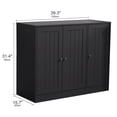 thumbnail image 2 of Buffet Cabinet with 3 Door, Kitchen Storage Cabinet with Adjustable Shelf, Coffee Bar Accent Cabinets for Living Room, Entryway, Black, 2 of 9