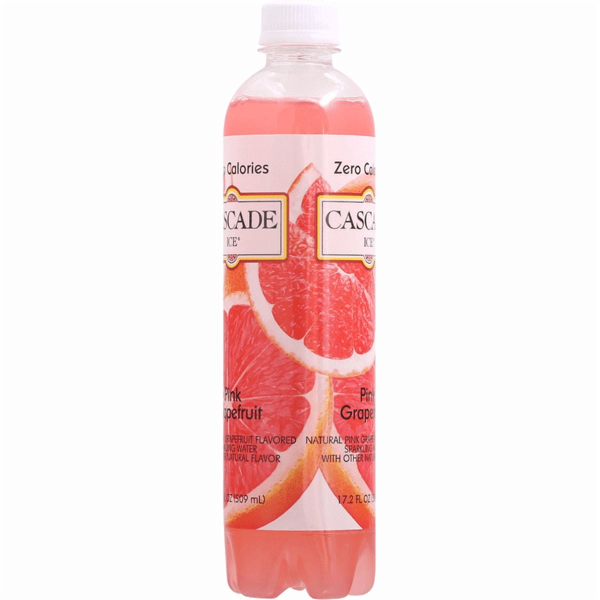 Cascade Ice Sparkling Water Pink Grapefruit, Zero Calories, 17.2 fl oz Bottles – Pack of 12, Refreshing & Crisp